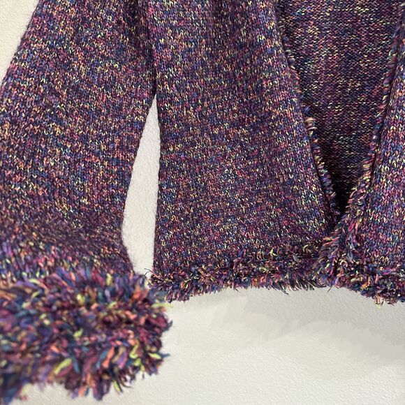David Brooks Womens Cardigan Knit Purple Y2K Retro Cabincore Winter Mohair Large - Picture 4 of 5